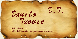 Danilo Tuović vizit kartica